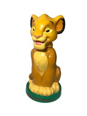 The Lion King Simba Vintage Plastic Bath Bottle Empty 8" Disney Collectible